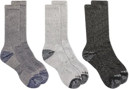 Vista 32 de Merrell Paquete de 3 calcetines de senderismo para mujer (pestaña de corte bajo/cuarto/tripulación)