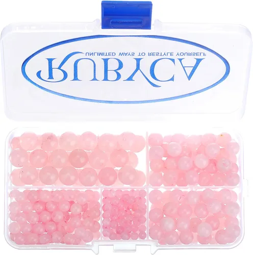 Vista 12 de RUBYCA Natural negro lava piedras preciosas redondas sueltas cuentas organizador caja de plástico fabricación de joyas mezcla tamaños
