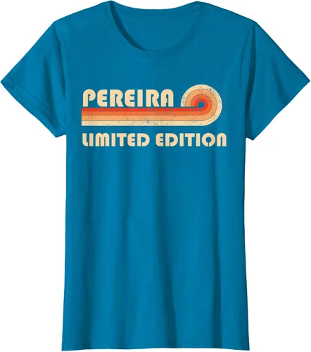 Vista 62 de PEREIRA - Camiseta vintage con apellido retro de los años 80 y 90, Negro