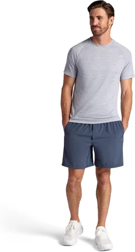Vista 3 de Gaiam Camiseta raglán básica para hombre, ajuste estándar, material elástico de peso medio