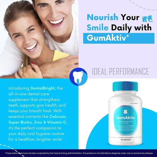 Vista 5 de GumAktiv - Cápsulas de GumAktiv para dientes y encías, píldoras de suplemento GumAktiv, máxima fuerza, fórmula avanzada de GumAktiv, apoyo natural