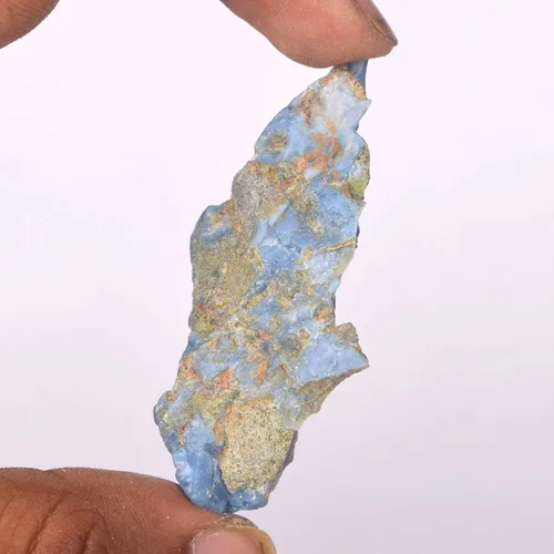 Vista 3 de GEMHUB Piedra preciosa suelta de ópalo azul crudo de 120.00 quilates con certificación de huevo natural para la fabricación de joyas, Gema, Ópalo