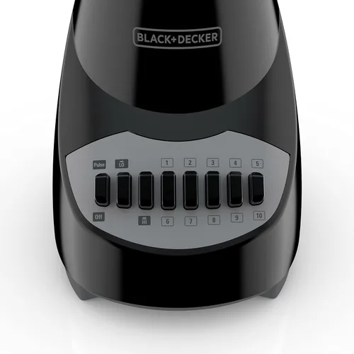 Vista 4 de BLACK+DECKER Crush Master Blender, 10 velocidades con cuchillas de acero inoxidable, negro, BL2010BP y BLACK+DECKER - Tostadora de ranura extra