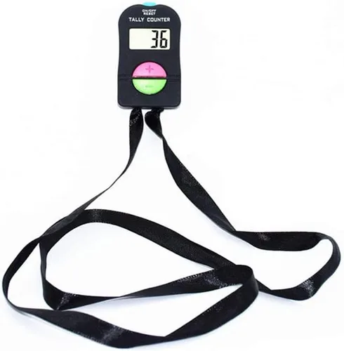 Vista 3 de Paquete de 2 piezas, contador digital de mano pequeño para deportes de golf, clicker manual electrónico para sumar/restar