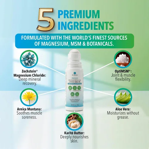 Vista 3 de Dr. Robaina DMSO Roll-On de 3 onzas – Cuidado de la piel con árnica, magnesio, OptiMSM, aloe vera y vitamina E Fórmula tópica botánica no grasa