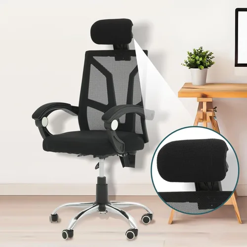Vista 4 de Funda de almohada para silla de oficina, funda para reposacabezas de silla, fundas para silla de escritorio, funda para reposacabezas de silla