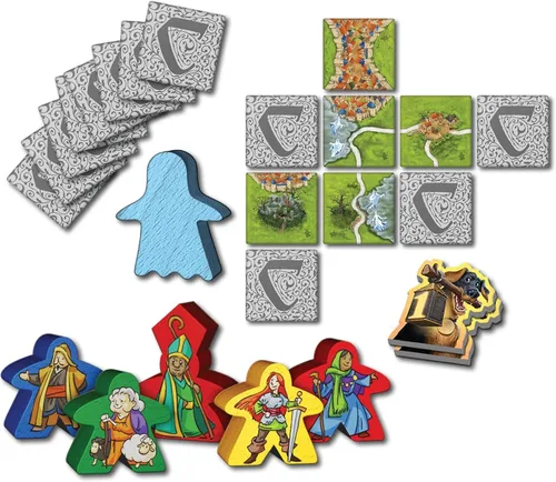 Vista 6 de Juego de mesa Mists Over Carcassonne Juego de estrategia de construcción de territorios Juego familiar cooperativo para niños y adultos A
