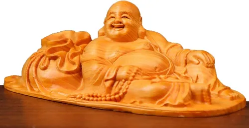 Vista 3 de Estatua de Buda riendo de Feng Shui, esculturas de Buda feliz para buena suerte, riqueza y felicidad, decoración del hogar, regalos de felicitación