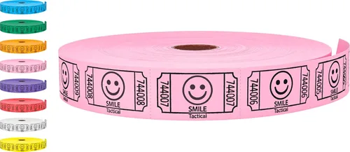Vista 11 de Tacticai 2000 boletos para rifas Smile, rollo individual, color azul