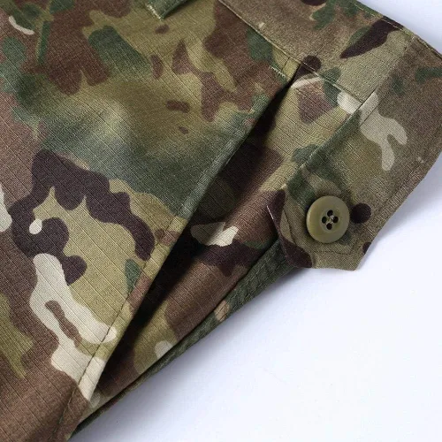 Vista 5 de AKARMY Conjunto de traje militar unisex ligero camuflaje táctico caza combate BDU uniforme militar