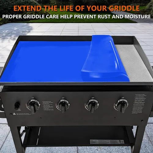 Vista 4 de 22" Alfombrilla de silicona para parrilla Blackstone de 22 pulgadas, cubierta de parrilla de silicona resistente de grado alimenticio, proteja su