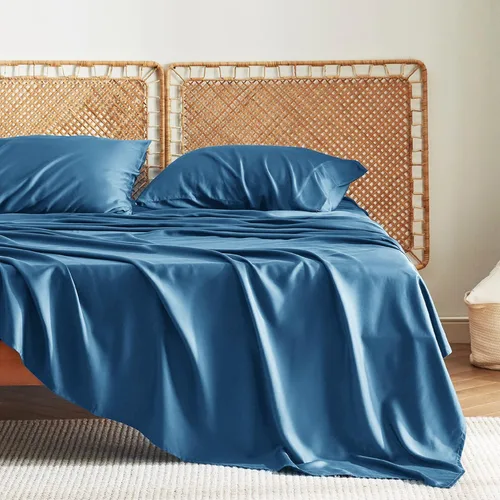 Vista 26 de Bedsure PureWoven 100% rayón derivado de bambú, sábanas de cama individual, 3 piezas
