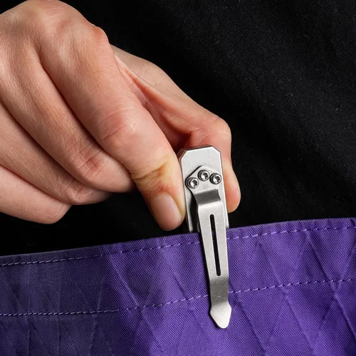 Vista 5 de KeyUnity KR00 EDC Pocket Pry Bar Bit Bar Titanium Multitool & KA23 Clip de bolsillo de acero inoxidable paquete