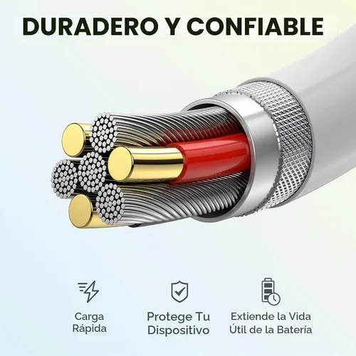 Vista 6 de Cable Lightning para iPhone, cable USB-A -Lightning de 4 pies Cable de carga USB-A a Lightning, cable de carga rápida de Apple, cable de carga