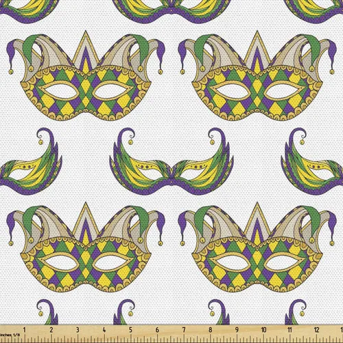 Vista 9 de Ambesonne The Yard - Tela de gato con temática de bosque, diseño de animales en barcos, diseño creativo náutico de vida silvestre, tela decorativa