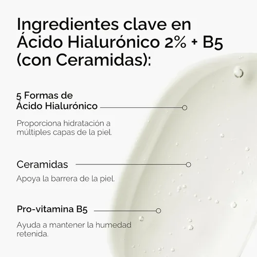 Vista 3 de The Ordinary Hyaluronic Acid 2% + B5 (with Ceramides), Multi-Depth Hydration Serum for Plumper, Smoother Skin