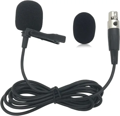 Vista 3 de Reemplazo de micrófono XLR Lavalier para transmisor inalámbrico AKG Samson, Phenyx Pro Mic - Clip de solapa Lav, portátil, enchufe TA3F