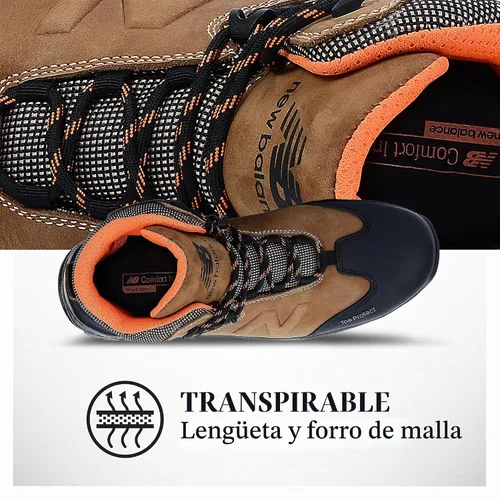 Vista 6 de New Balance Botas industriales AllSite con punta compuesta para hombre, marrón rústico, 7