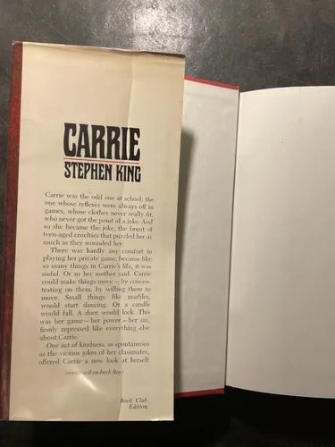 Vista 5 de Rare Carrie by Stephen King (1974) Original Hardcover Book Club Edition Tapa dura