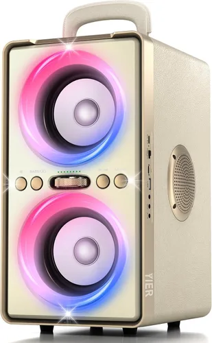 Vista 13 de YIER Altavoz Bluetooth, altavoz de fiesta de pico de 240 W con graves grandes, tiempo de reproducción de 20 horas, TWS, BT5.3, caja de auge