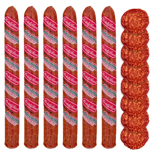 Vista 11 de Bridgford Old World Pepperoni Stick - Paquete de 2 palitos de pepperoni ahumados naturalmente para pizza y sándwiches - Bocadillo keto alto
