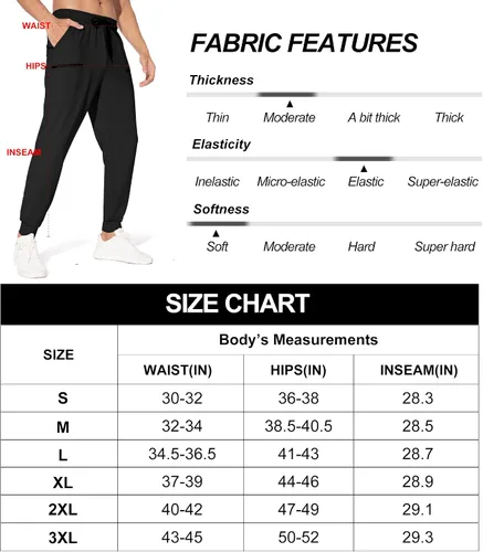 Vista 6 de M MAROAUT Pantalones deportivos ligeros para hombre con bolsillos con cremallera pantalones de entrenamiento para correr atletismo casual golf