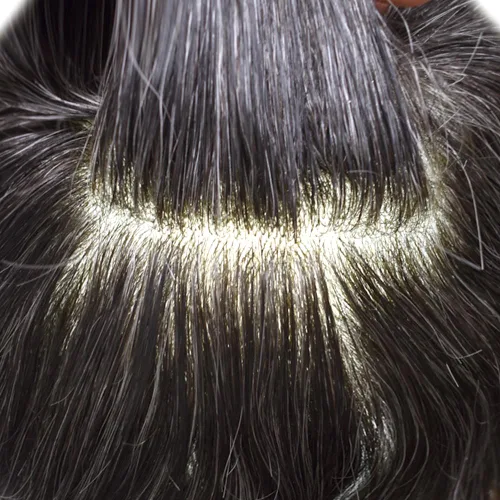 Vista 372 de Toupee para hombre 100% cabello humano real tupé para hombres 0.004 in piel de poliuretano para hombre, sistema de reemplazo de piezas de pelo