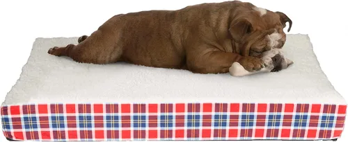 Vista 18 de PETMAKER Cama ortopédica para perros, cama para perros de espuma viscoelástica de 2 capas con funda Sherpa lavable a máquina, cama para perros