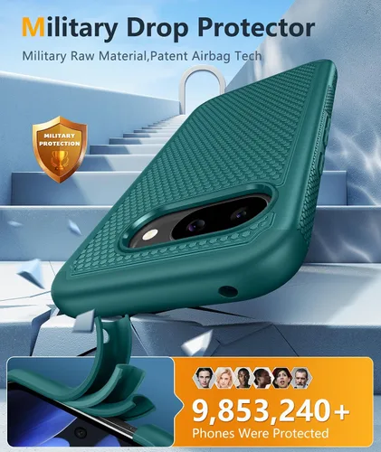 Vista 1072 de FNTCASE Funda para iPhone 17 Pro: Fundas delgadas translúcidas de color azul claro compatibles con MagSafe, protección completa de la cámara