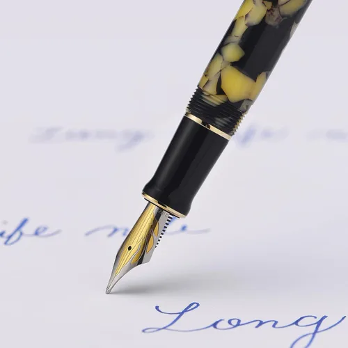 Vista 7 de erofa 2 plumas estilográficas Kaigelu de Asia oriental con punta de caligrafía (NMF Nib) con alimentación, tamaño n.º 6 - Marca de llama Punta