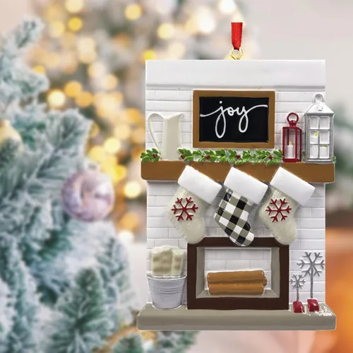 Vista 5 de Adornos de Navidad personalizados para familia de 2, adornos de Navidad familiares personalizados con nombres, decoraciones de Navidad