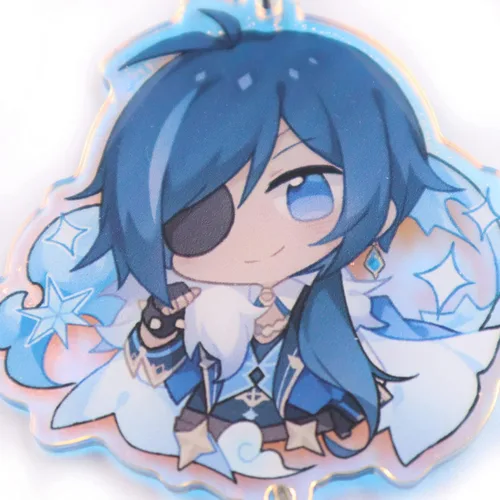 Vista 3 de Adorno colgante de cinta de anime lindo llavero colgante de regalo, mochila colgante de campanilla de viento