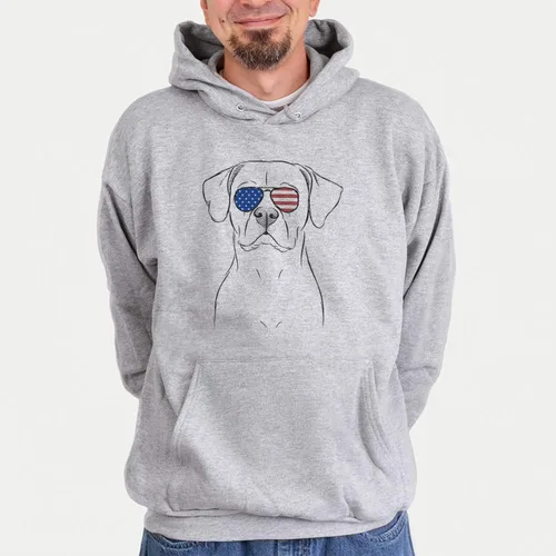 Vista 2 de Inkopious Camiseta de tres mezclas patrióticas Rufio The Dogo Argentino Dog