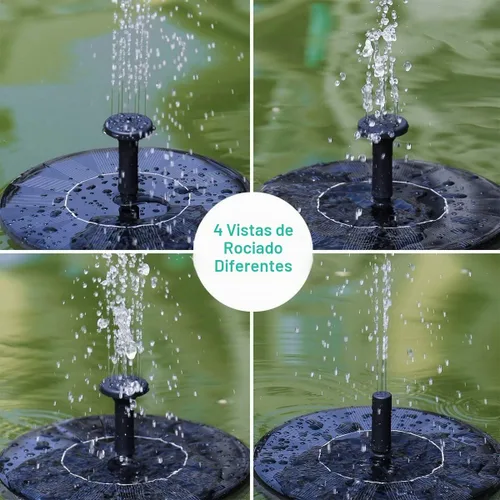 Vista 6 de Bomba de agua de fuente solar para baño de pájaros, nueva mini bomba de fuente solar mejorada de 1.5W con kit de panel solar independiente