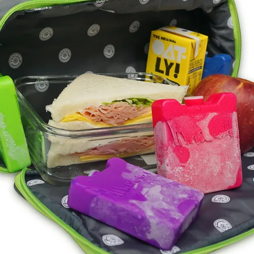 Vista 2 de WORLD-BIO Mini bolsas de hielo para loncheras, 8 paquetes fríos reutilizables delgados para bolsas de almuerzo y enfriadores de niños, almohadillas