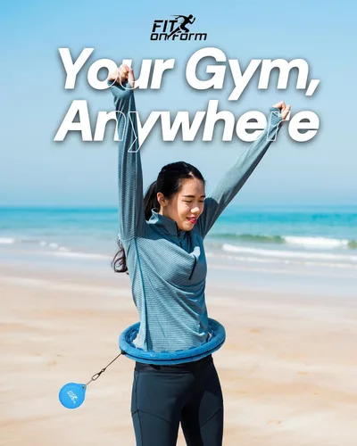 Vista 6 de FIT ON FORM Infinity Weighted Hula Hoop for Adults Weight Loss, Smart Exercise Hola Circle Hoop for Women Abs Workout
