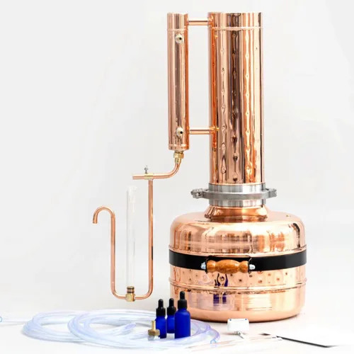 Vista 11 de Kit de destilador de aceites esenciales para la fabricación y extracción de aceite de destilación al vapor, equipo de destilación para el hogar