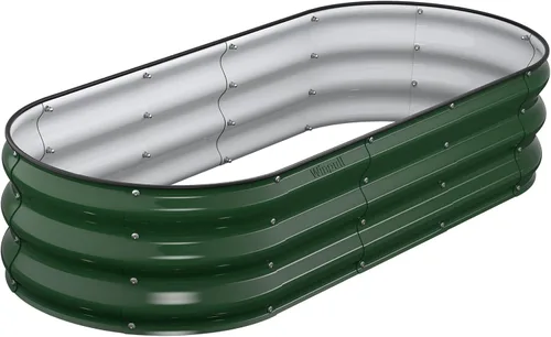 Vista 15 de Kit de Cama de Jardín Elevada Winpull, 4x2x1 pies Caja de Plantación Galvanizada al Aire Libre con Borde de Seguridad, Camas Elevadas Grandes