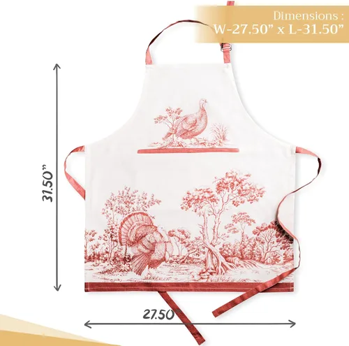 Vista 771 de Maison d' Hermine Delantales para mujer con bolsillo, 100% algodón (27.50 x 31.50 pulgadas)