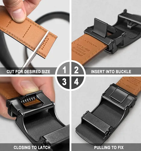 Vista 6 de BULLIANT Hebillas de cinturón para cinturones de trinquete para hombre Ancho 1 38