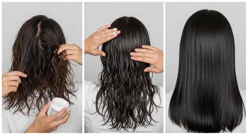 Vista 6 de KERA FRUIT - Kit de tratamiento capilar con queratina brasileña, alisado en casa con champú, sin formaldehído, Cirugia Capilar para el cabello, 16