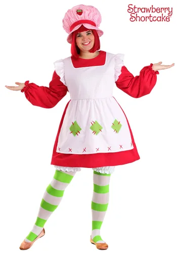 Vista 4 de Disfraz Retro de Talla Plus para Mujer de Strawberry Shortcake Multicolor