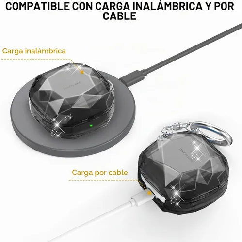 Vista 4 de AHASTYLE Compatible con Funda para Samsung Galaxy Buds FE (2023)/Galaxy Buds 2/Galaxy Buds Pro/Galaxy Buds Live Estuche rígido de PC
