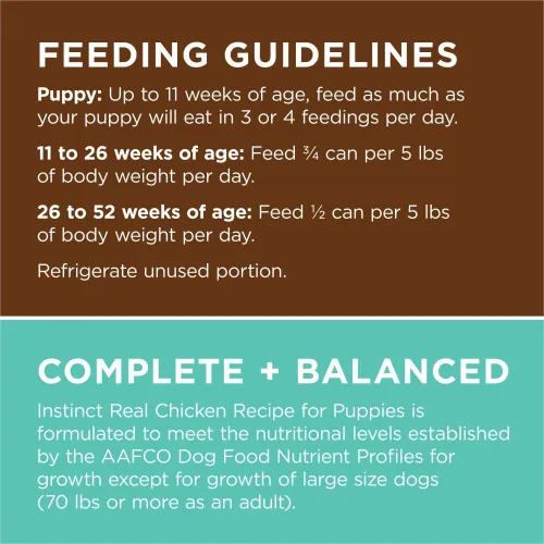 Vista 9 de Instinct Original Puppy, comida húmeda para perros, receta sin granos, pollo real, 13.2 onzas (paquete de 6)