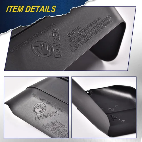 Vista 6 de CHEDA Protector deflector de 42 pulgadas con hardware de montaje compatible con Craftsman 130968 532130968, color negro