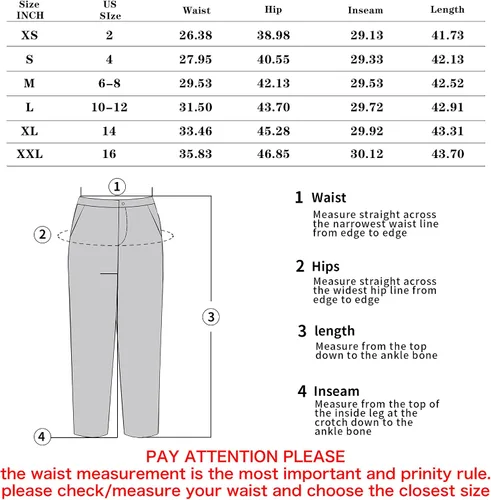 Vista 3 de FUNYYZO Women's Wide Leg Work Pants High Waist Long Straight Trousers Causal Pants
