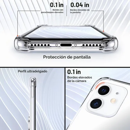 Vista 3 de Silverback Funda transparente diseñada para iPhone 11 con soporte de anillo