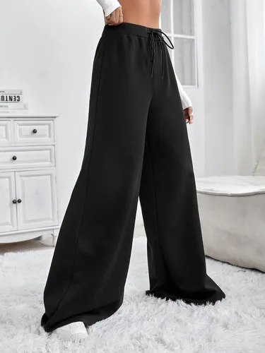 Vista 3 de SOLY HUX Women's Drawstring High Waisted Wide Leg Long Pants Casual Sweatpants with Pockets