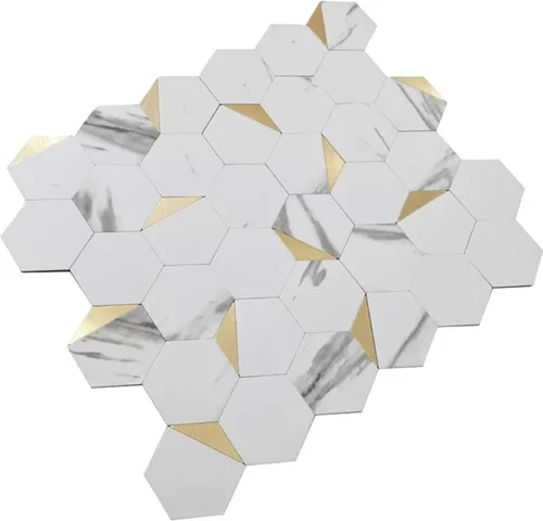 Vista 7 de Azulejo hexagonal para despegar y pegar (muestra de muestra: 5 x 4 pulgadas)