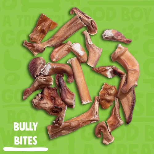 Vista 2 de Palitos de matón para perros pequeños (bolsa de 1 libra), mordeduras de matón naturales para perros, palitos pequeños de un solo ingrediente